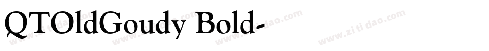 QTOldGoudy Bold字体转换